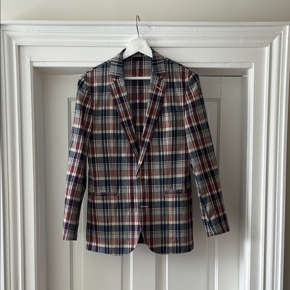 Unstructured Ludlow Blazer in Madras Plaid